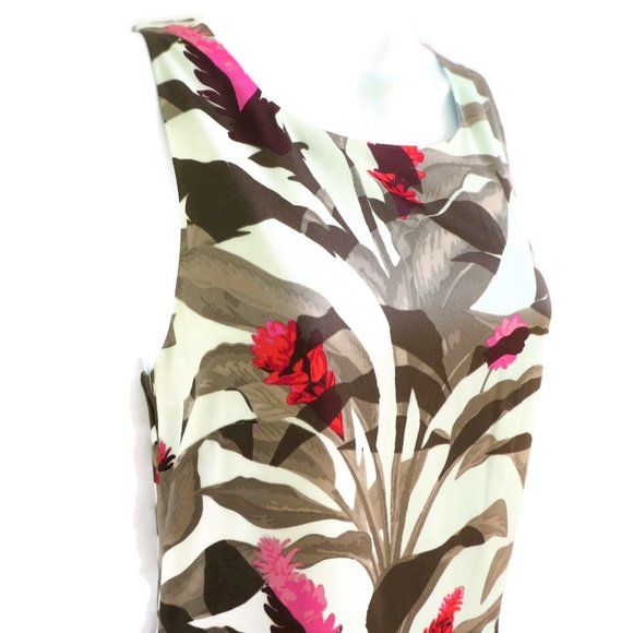 Banana Republic Dress Maxi Lined Fit Flare Botanical Floral 10 - Picture 4 of 12